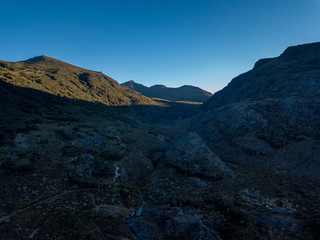 Obraz premium Beautiful Aerial view of the landscapes in Chirripo National Park