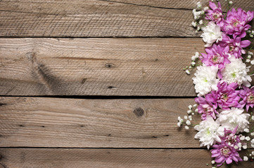 Assorted fresh flowers background