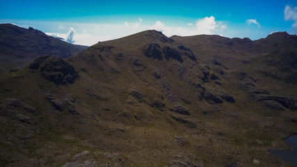 Naklejka premium Beautiful Aerial view of the landscapes in Chirripo National Park