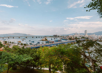 Fototapeta na wymiar View of the bridge in Nha Trang