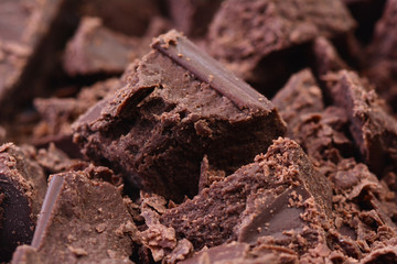 Texture of black chocolate