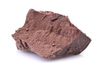 Chocolate on white background