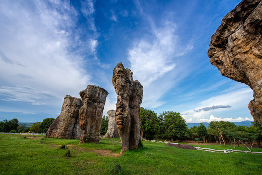 Ma Hin Khao Chaiyaphum is amazing Is a stone courtyard that is old and has amazing
