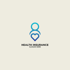 Health Insurance simple logo template vector illustration icon element - Vector illustration