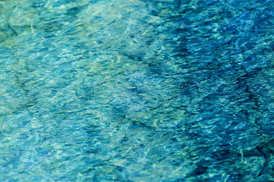Photo background of blue clear water