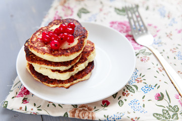 Delicious and healthy dessert with berries