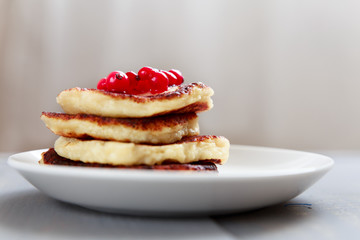 Delicious and healthy dessert with berries