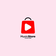 Music Store logo template, vector illustration icon element - Vector