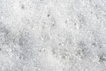 Wet early spring snow background and texture close up