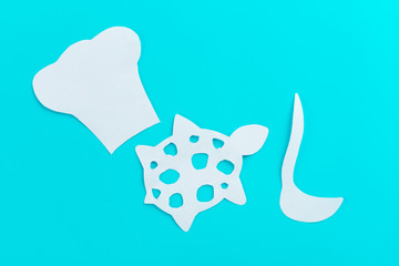 dish with tortilla concept image