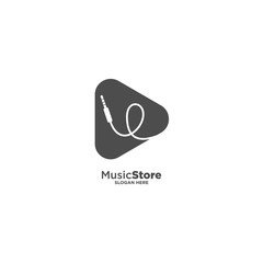Music Studio logo, Music symbol simple logo template vector illustration icon element - Vector