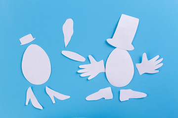 egg characters as man and woman