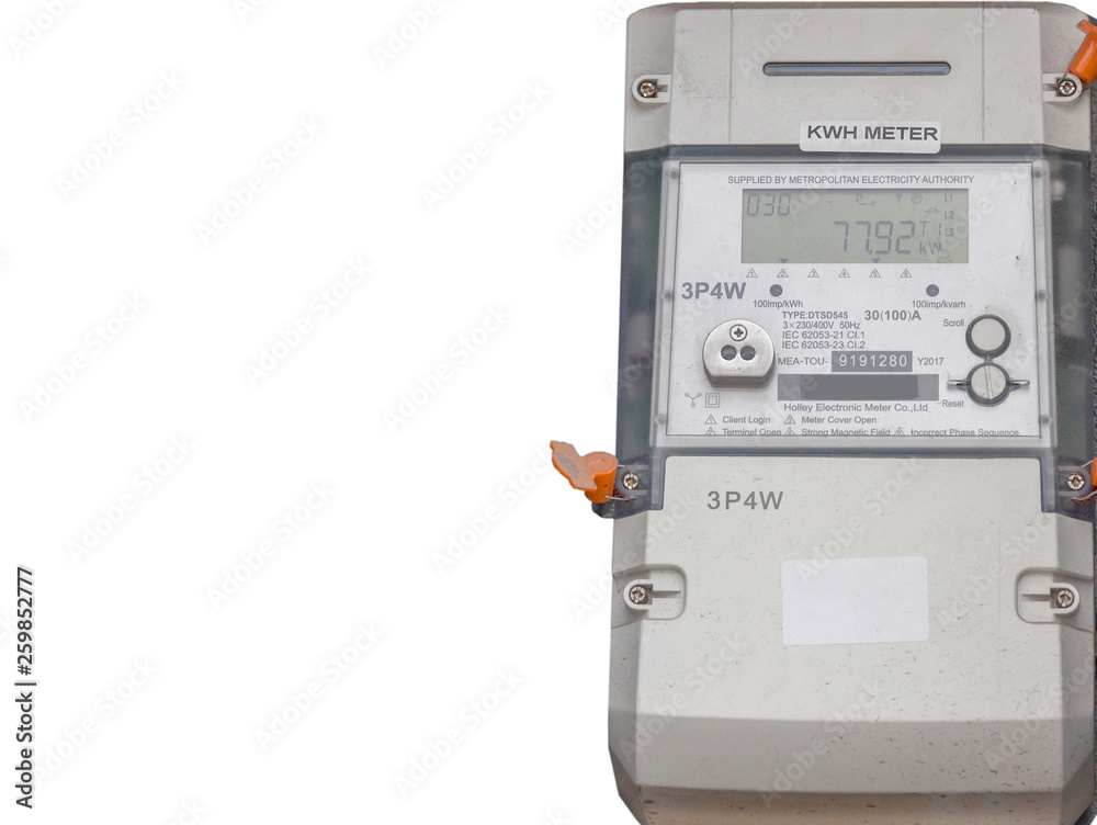 Wall mural kwh Meter Digital technology