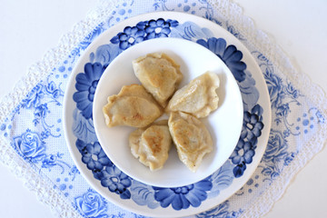 Dumplings on a plate