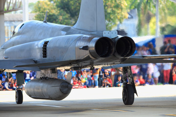 F 5 fighter aircraft Show at the National Children's Day