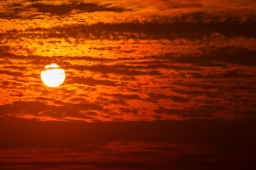 Beautiful sunrise in Samut sakon ,Thailand