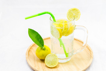 Lemonade drink of soda water