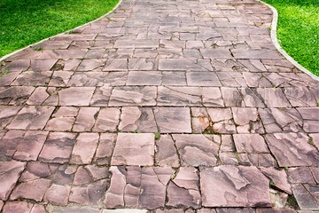Rock stone floor. Rock pavement texture surface