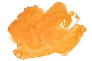 Watercolor stain, with paint and paper texture. On a white background isolated for design, mockup, high resolution postcards and banners. Hand-drawn on paper DIY