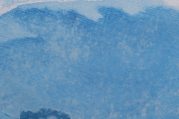 Watercolor stain, with paint and paper texture. On a white background isolated for design, mockup, high resolution postcards and banners. Hand-drawn on paper DIY