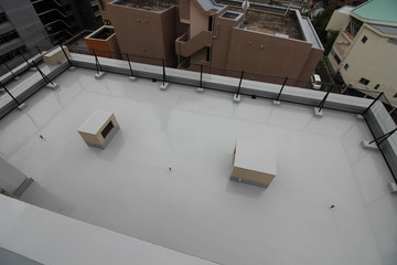 分譲マンションのウレタン塗膜防水工事