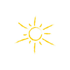 Sun icon isolated on back
