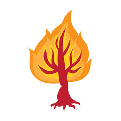 forest fire icon isolated illustration on white background
