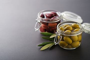 Olives in jar
