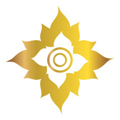 Thai pattern isolated illustration on white background