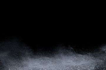 abstract powder splatted background,Freeze motion of color powder exploding throwing color powder,color glitter texture on black background.