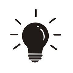 black light bulb icon vector