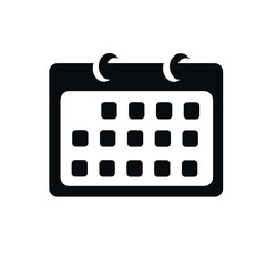 Naklejka premium calendar icon vector. black calendar icon