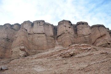 Fototapeta premium Moon landscape in the desert.
