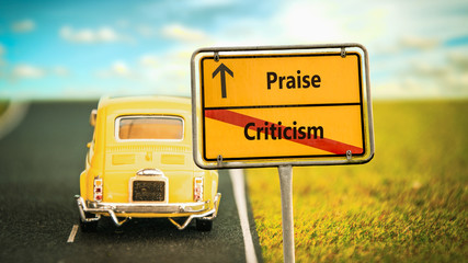 Street Sign Praise versus Criticism