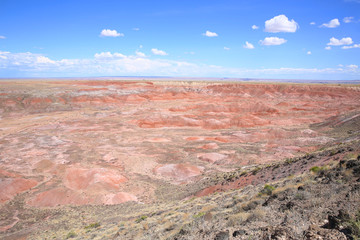 Painted Desert in Petrified Forest National Park, Arizona, Painted Desert, USA