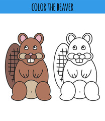 Coloring book with pets 2 - vector illustration.