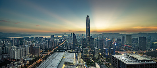 Naklejka premium shenzhen city skyline