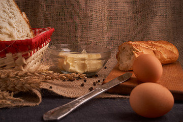 Fresh homemade bread. Crisp. Bread at leaven. Unleavened bread. dietary bread