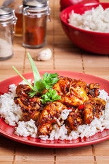 Chinese sticky pork sirloin roasted with a sweet and savory sauce