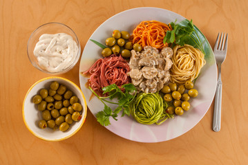 spaghetti bird nests