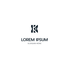 Abstract K letter modern initial letter marks logo design, Abstract monogram letter K logo icon design. Minimalist K creative initial based vector template.