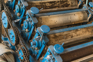 Making rubber sheets process