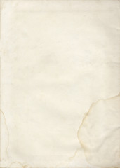 Old white paper texture. Rough faded surface. Blank retro page. Empty place for text. Perfect for background and vintage style design.