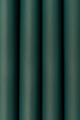 Closed green curtain background. Theater curtains.