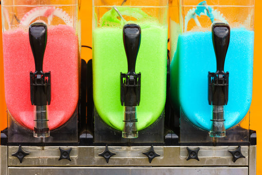 Close up of slushy machine