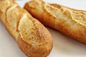 Crispy, Golden crust of a baguette