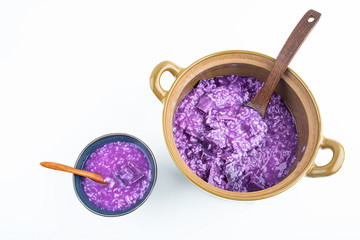 Fototapeta na wymiar Purple health porridge