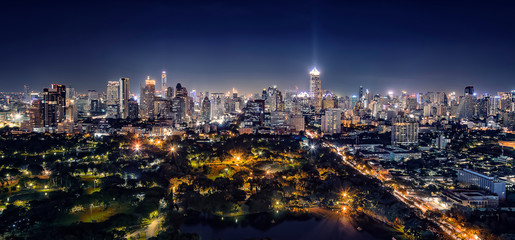 Bangkok city panorama in evening