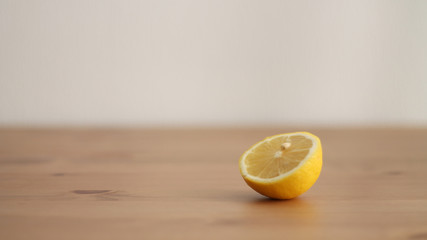 lemon on wooden background
