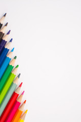 Color pencils isolated on a white background